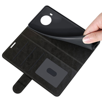 Black wallet flip case for Nokia X10/X20 with inner holder and card slot panel