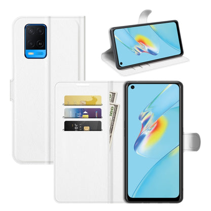 White flip wallet protective case with card slots and stand for OPPO phone