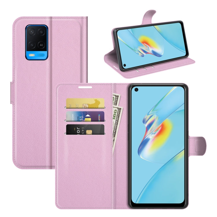 Pink flip wallet phone case with card slots and stand holder