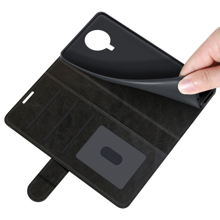 Black textured flip case showing inner card window and hand grip for Nokia G10/G20