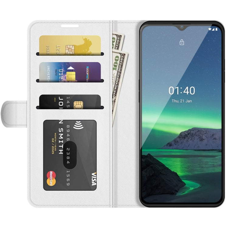 White flip protective phone case with card slots and interior wallet pockets