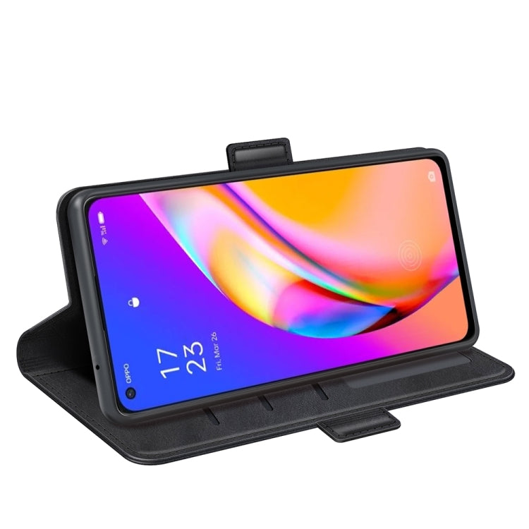 Black wallet flip phone case with kickstand for viewing and magnetic closure