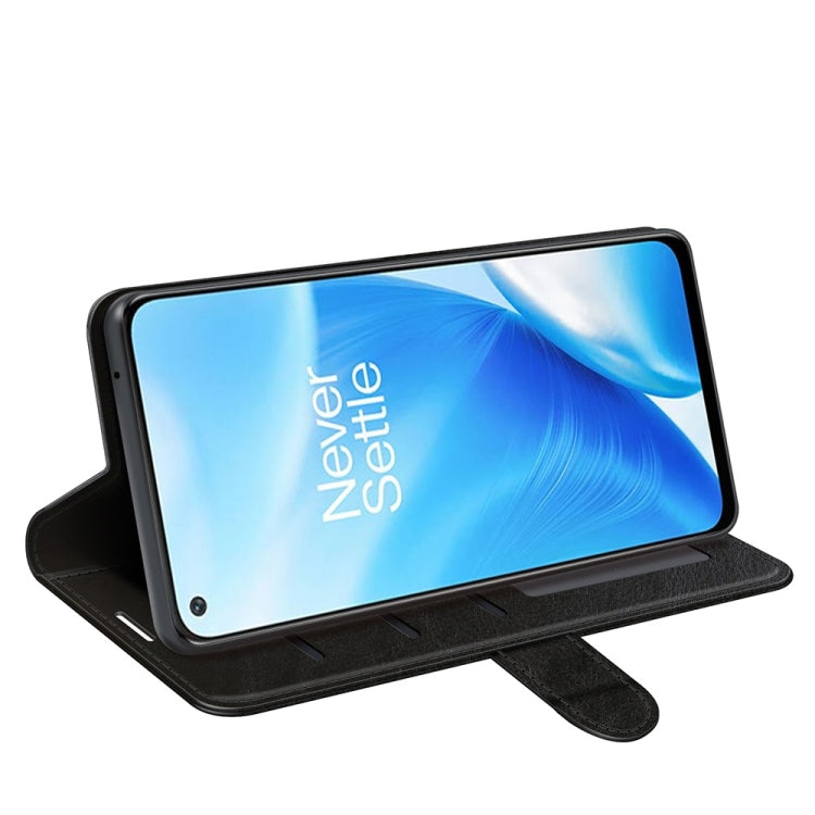 Black horizontal flip folio phone case with front viewing stand