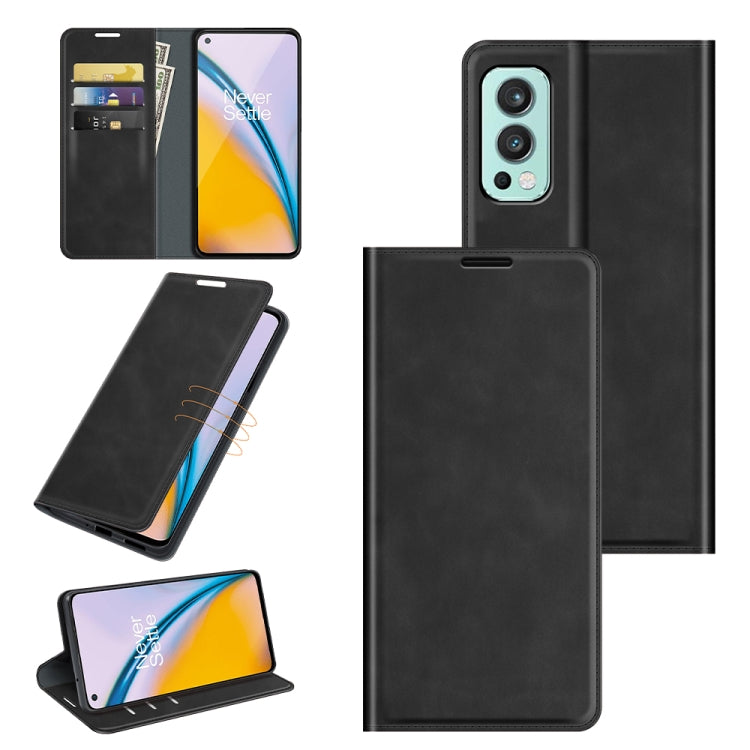 Black magnetic leather wallet phone case with card slots and foldable stand holder