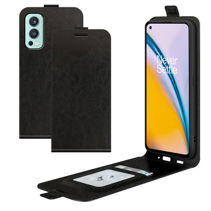 For OnePlus Nord 2 5G R64 Texture Single Vertical Flip Leather Protective Case with Card Slots & Photo Frame, For OnePlus Nord 2 5G
