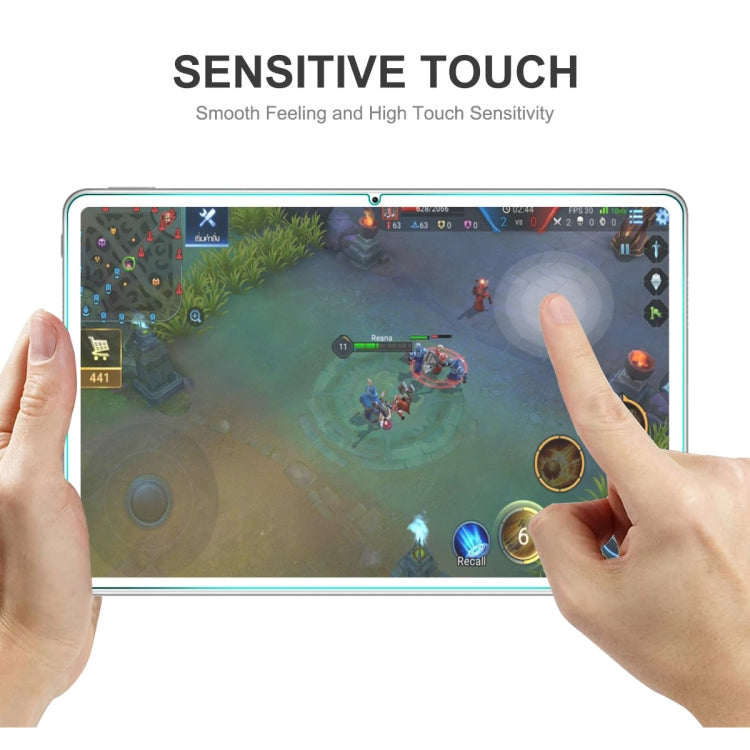 Tempered glass screen protector with smooth, sensitive touch for tablet display