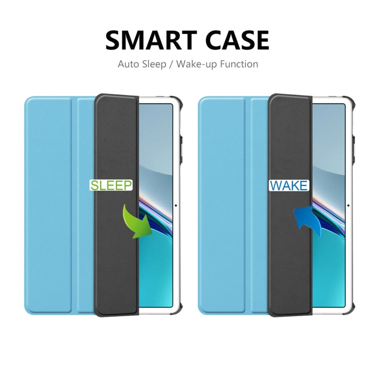 For Huawei MatePad 11 2021 ENKAY Custer Texture Horizontal Flip PU+PC Leather Case with Three-folding Holder & Sleep / Wake-up Function, For Huawei MatePad 11 2021