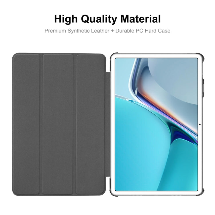 For Huawei MatePad 11 2021 ENKAY Custer Texture Horizontal Flip PU+PC Leather Case with Three-folding Holder & Sleep / Wake-up Function, For Huawei MatePad 11 2021