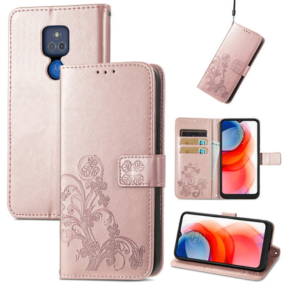 Embossed leather phone wallet case with lanyard, card slot, and stand; blush pink