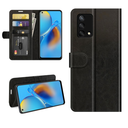 Black flip wallet phone case with card slots and folio cover for phone protection