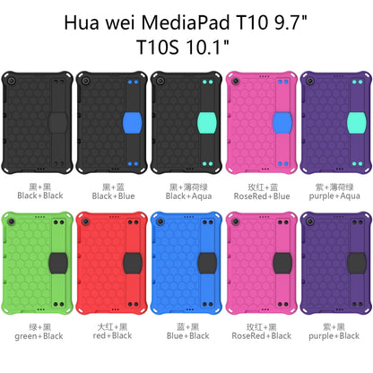 Honeycomb Design EVA + PC Material Four Corner Anti Falling Protective Shell with Strap, For Huawei MediaPad T10 9.7 / T10 10.1