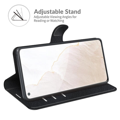 Black flip phone case with adjustable stand for landscape viewing