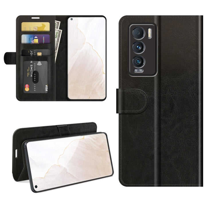 Black flip wallet phone case with card slots and magnetic holder for screen protection