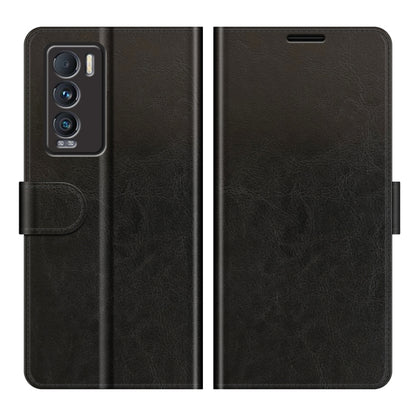 Black textured flip wallet phone case with cutouts and protective cover