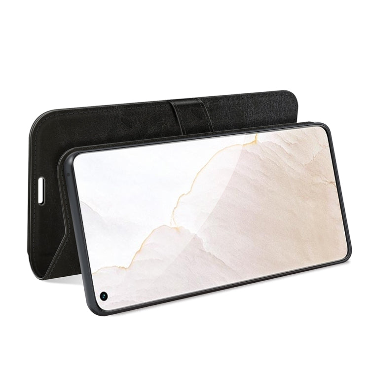 Black flip wallet phone case with card slots and front cover for a secure fit