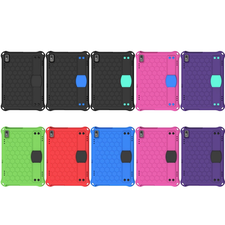 Honeycomb textured tablet protective shells in multiple colors, with corner bumper design