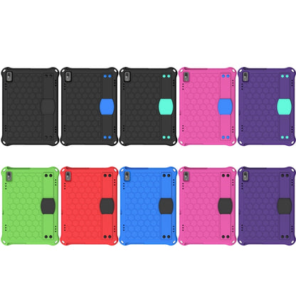Honeycomb textured tablet protective shells in multiple colors, with corner bumper design