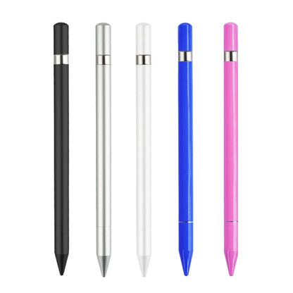 Set of capacitive touch stylus pens in black, white, silver, blue, and pink