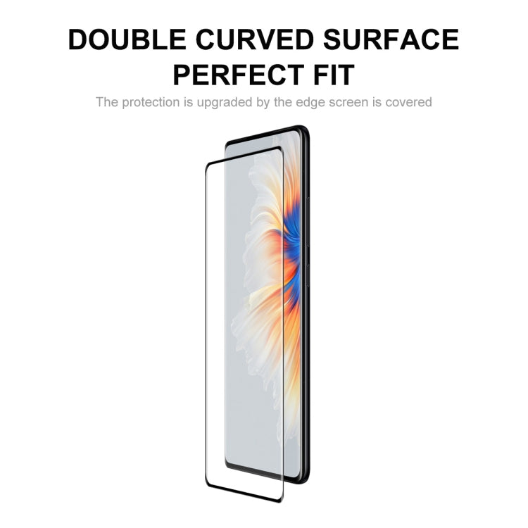 Curved tempered glass screen protector for Xiaomi Mix 4, front view with full coverage
