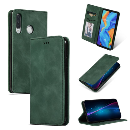 Army green leather flip phone case with magnetic closure and camera cutout