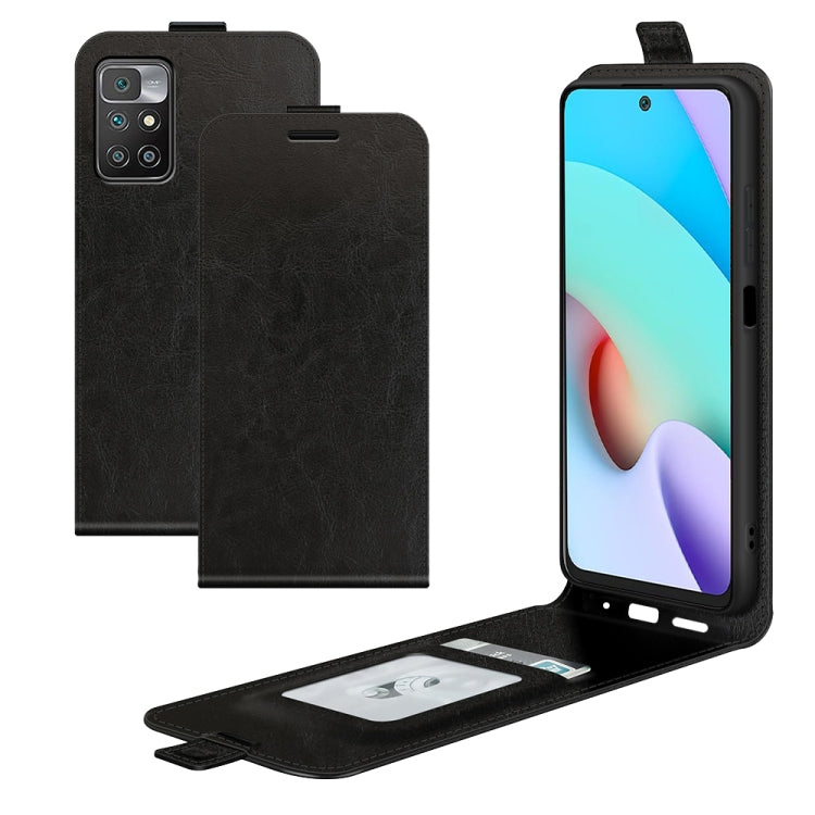 Black vertical flip leather phone case with card holder and photo frame window