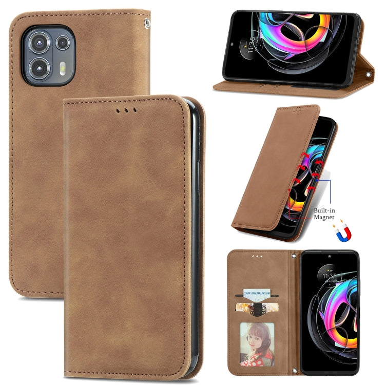 Retro Skin Feel Business Magnetic Horizontal Flip Leather Case With Holder & Card Slots & Wallet & Photo Frame, For Motorola Edge 20 Lite, For Motorola Edge 20 Pro, For Motorola Edge 20