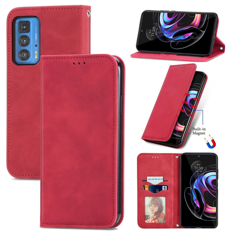Retro Skin Feel Business Magnetic Horizontal Flip Leather Case With Holder & Card Slots & Wallet & Photo Frame, For Motorola Edge 20 Lite, For Motorola Edge 20 Pro, For Motorola Edge 20