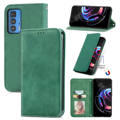 Retro Skin Feel Business Magnetic Horizontal Flip Leather Case With Holder & Card Slots & Wallet & Photo Frame, For Motorola Edge 20 Lite, For Motorola Edge 20 Pro, For Motorola Edge 20
