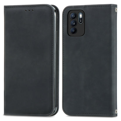 Retro Skin Feel Business Magnetic Horizontal Flip Leather Case With Holder & Card Slots & Wallet & Photo Frame, For OPPO Reno6 Z, For OPPO Realme GT Master