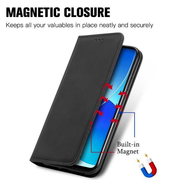 Retro Skin Feel Business Magnetic Horizontal Flip Leather Case With Holder & Card Slots & Wallet & Photo Frame, For OPPO Reno6 Z, For OPPO Realme GT Master