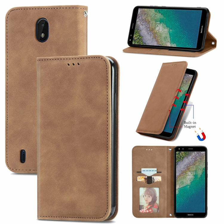Retro Skin Feel Business Magnetic Horizontal Flip Leather Case with Holder & Card Slots & Wallet & Photo Frame, For Nokia C01 Plus, For Nokia  XR 20, For Huawei Maimang 10 SE, For Cubot Note 20, For Alcatel 1S 2021, For ZTE Nubia Z30 Pro               ...