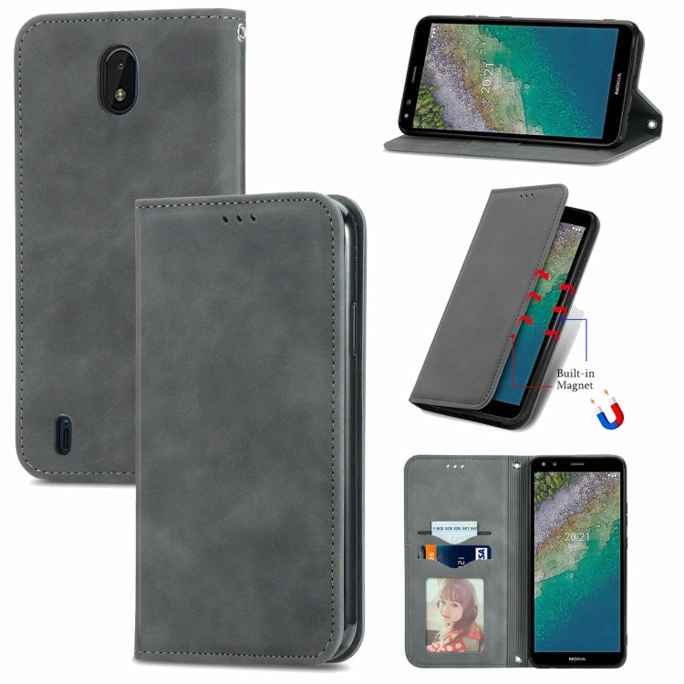 Retro Skin Feel Business Magnetic Horizontal Flip Leather Case with Holder & Card Slots & Wallet & Photo Frame, For Nokia C01 Plus, For Nokia  XR 20, For Huawei Maimang 10 SE, For Cubot Note 20, For Alcatel 1S 2021, For ZTE Nubia Z30 Pro               ...