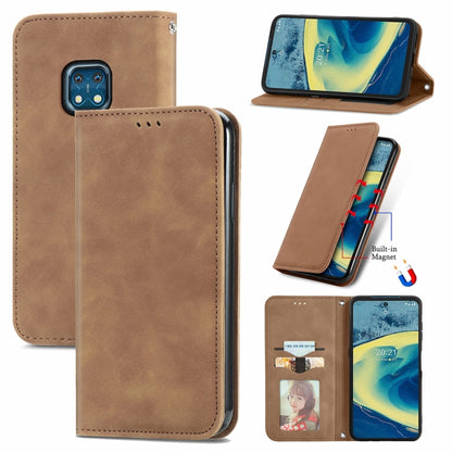 Retro Skin Feel Business Magnetic Horizontal Flip Leather Case with Holder & Card Slots & Wallet & Photo Frame, For Nokia C01 Plus, For Nokia  XR 20, For Huawei Maimang 10 SE, For Cubot Note 20, For Alcatel 1S 2021, For ZTE Nubia Z30 Pro               ...