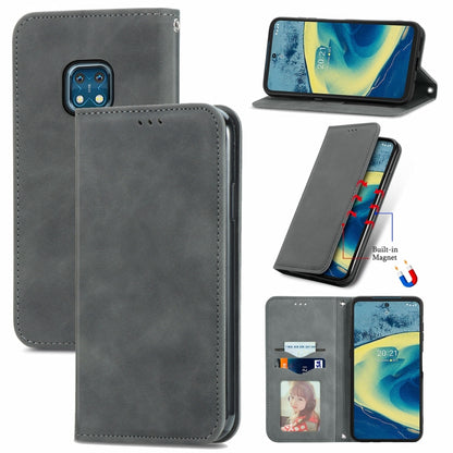 Retro Skin Feel Business Magnetic Horizontal Flip Leather Case with Holder & Card Slots & Wallet & Photo Frame, For Nokia C01 Plus, For Nokia  XR 20, For Huawei Maimang 10 SE, For Cubot Note 20, For Alcatel 1S 2021, For ZTE Nubia Z30 Pro               ...