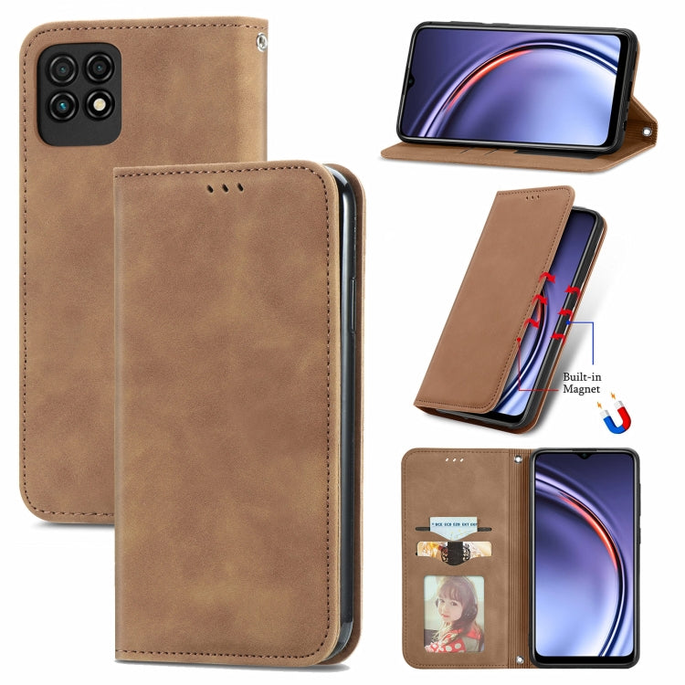 Retro Skin Feel Business Magnetic Horizontal Flip Leather Case with Holder & Card Slots & Wallet & Photo Frame, For Nokia C01 Plus, For Nokia  XR 20, For Huawei Maimang 10 SE, For Cubot Note 20, For Alcatel 1S 2021, For ZTE Nubia Z30 Pro               ...