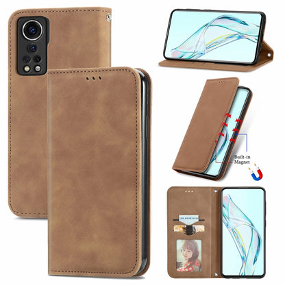 Retro Skin Feel Business Magnetic Horizontal Flip Leather Case with Holder & Card Slots & Wallet & Photo Frame, For Nokia C01 Plus, For Nokia  XR 20, For Huawei Maimang 10 SE, For Cubot Note 20, For Alcatel 1S 2021, For ZTE Nubia Z30 Pro               ...