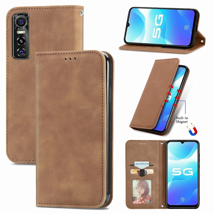 Retro Skin Feel Business Magnetic Horizontal Flip Leather Case with Holder & Card Slots & Wallet & Photo Frame, For Nokia C01 Plus, For Nokia  XR 20, For Huawei Maimang 10 SE, For Cubot Note 20, For Alcatel 1S 2021, For ZTE Nubia Z30 Pro               ...