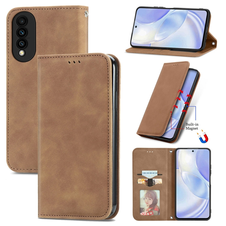 Retro Skin Feel Business Magnetic Horizontal Flip Leather Case with Holder & Card Slots & Wallet & Photo Frame, For Nokia C01 Plus, For Nokia  XR 20, For Huawei Maimang 10 SE, For Cubot Note 20, For Alcatel 1S 2021, For ZTE Nubia Z30 Pro               ...