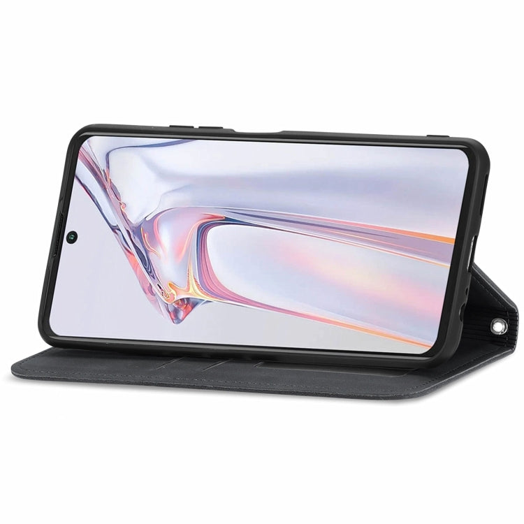 Black magnetic flip leather case with kickstand for hands-free viewing