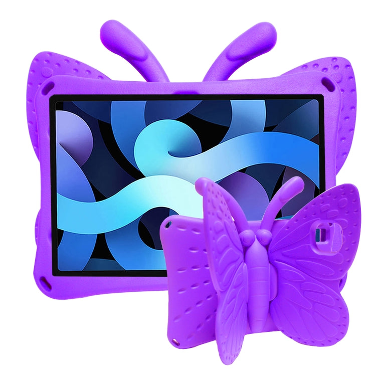 Purple EVA tablet protective case with butterfly bracket wings for kids