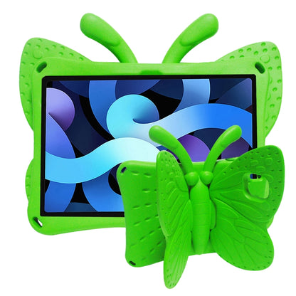 Green EVA tablet protective case with butterfly bracket wings for kids
