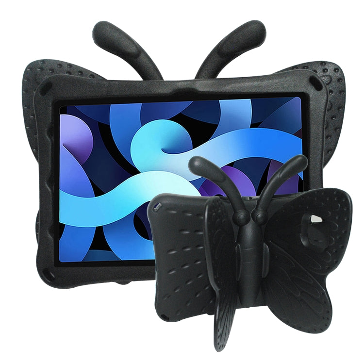 Butterfly EVA kids tablet case, black, with textured wings and stand grips