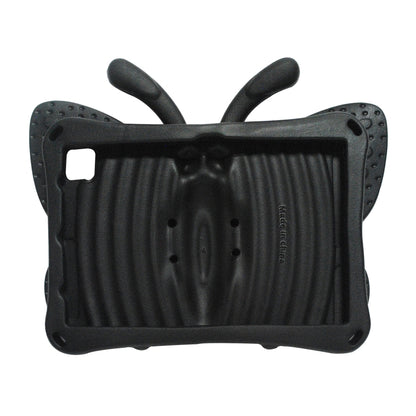 Butterfly EVA kids tablet case, black, rear panel with camera and grip details