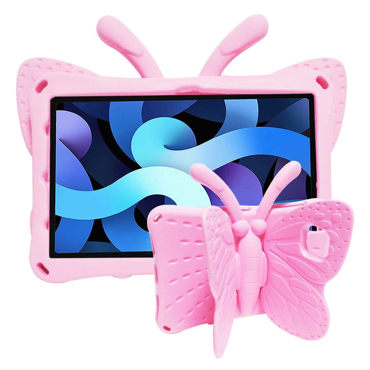 Pink EVA children’s tablet protective case with butterfly bracket and corner bumpers