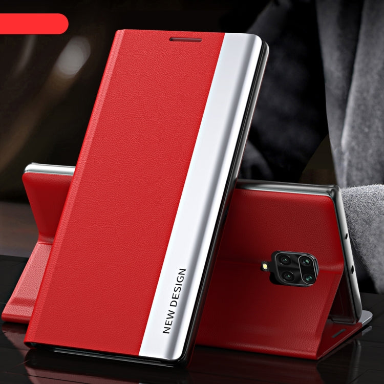 Side Electroplated Magnetic Ultra-Thin Horizontal Flip Leather Case with Holder, For Xiaomi Redmi Note 9 Pro Max