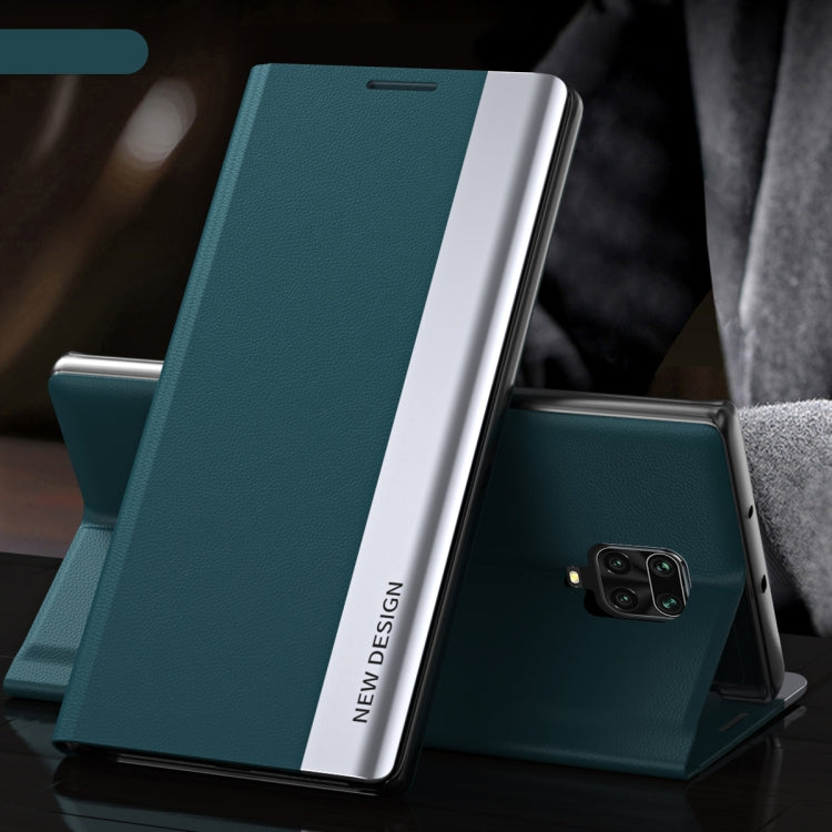 Side Electroplated Magnetic Ultra-Thin Horizontal Flip Leather Case with Holder, For Xiaomi Redmi Note 9 Pro Max