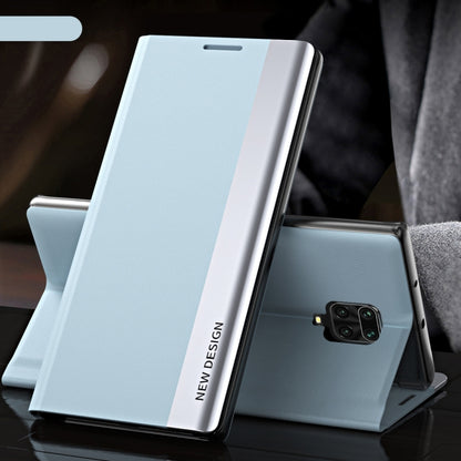 Side Electroplated Magnetic Ultra-Thin Horizontal Flip Leather Case with Holder, For Xiaomi Redmi Note 9 Pro Max