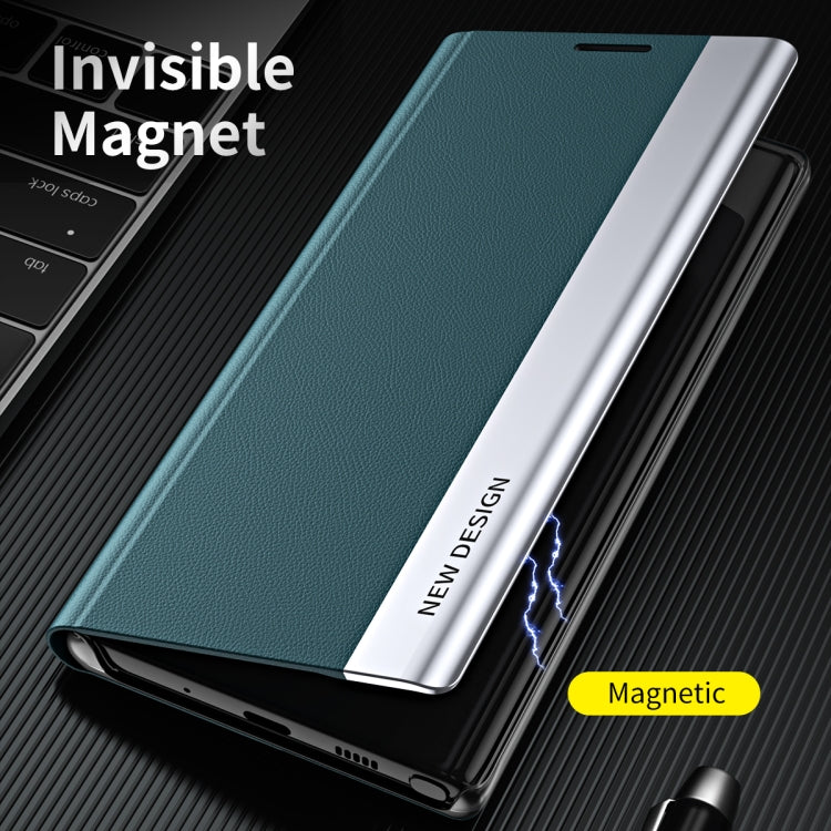 Side Electroplated Magnetic Ultra-Thin Horizontal Flip Leather Case with Holder, For Xiaomi Redmi Note 9 Pro Max