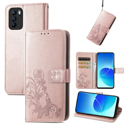 Rose gold leather wallet phone case with embossed floral clasp, card slot, lanyard strap