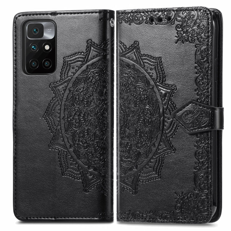 Mandala Embossing Pattern Horizontal Flip Leather Case with Holder & Card Slots & Wallet & Lanyard, For Xiaomi Redmi 10